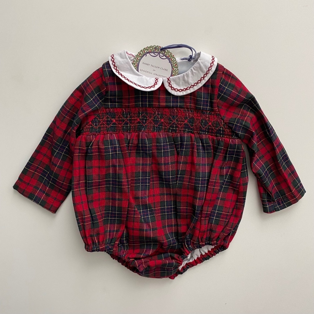 Edgehill Collection x Darby Fallon Clark Peter Pan Collar Gunner Plaid Bubble